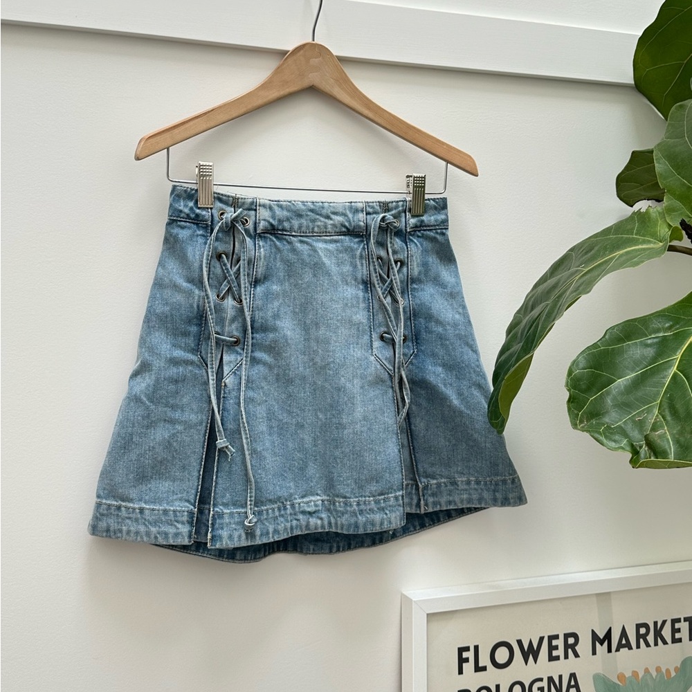 Free People denim skirt